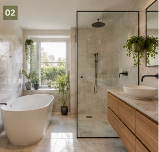 Completed bathroom renovation