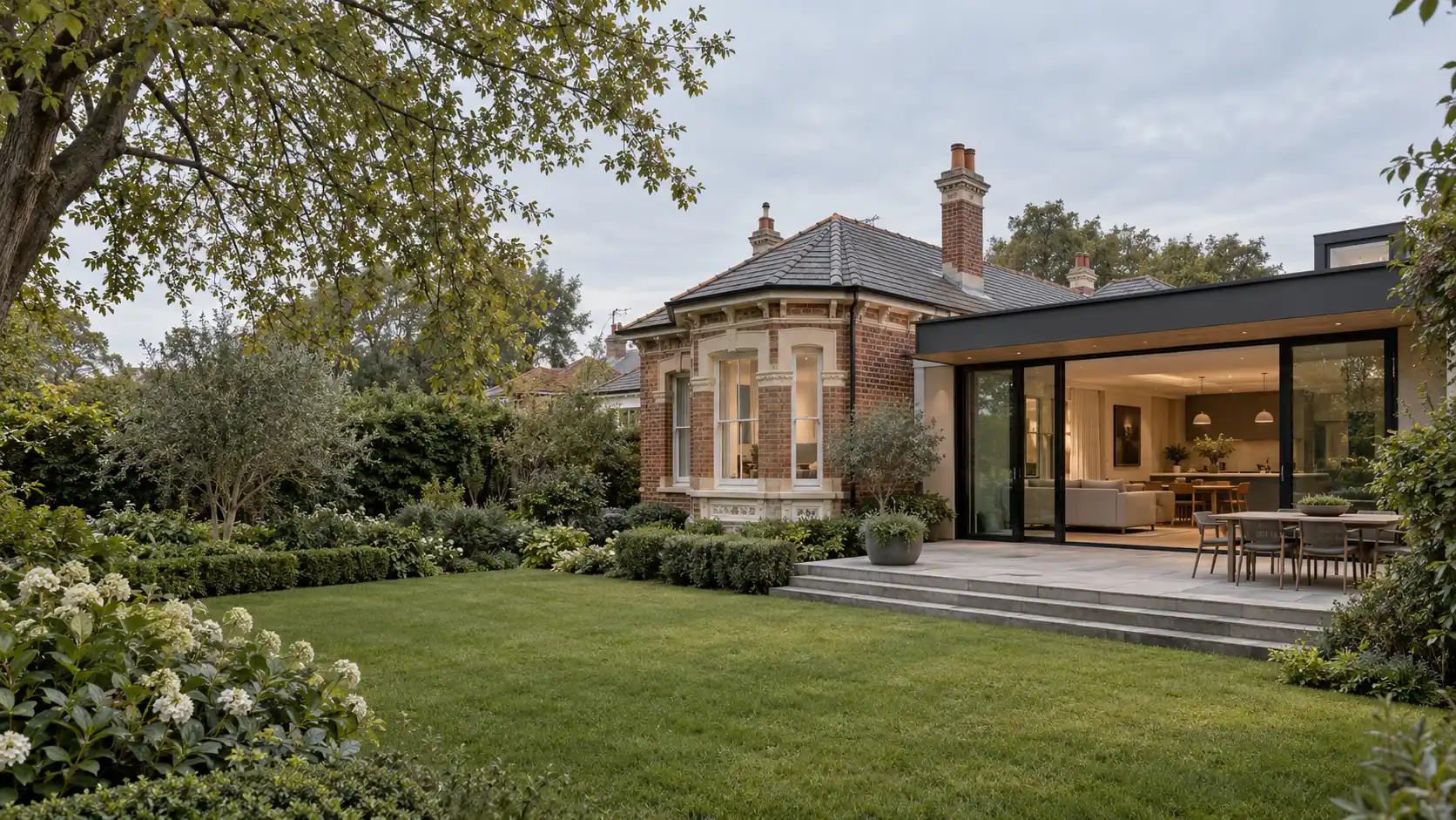 Renovated Kew family home with connected living spaces and a carefully integrated rear extension