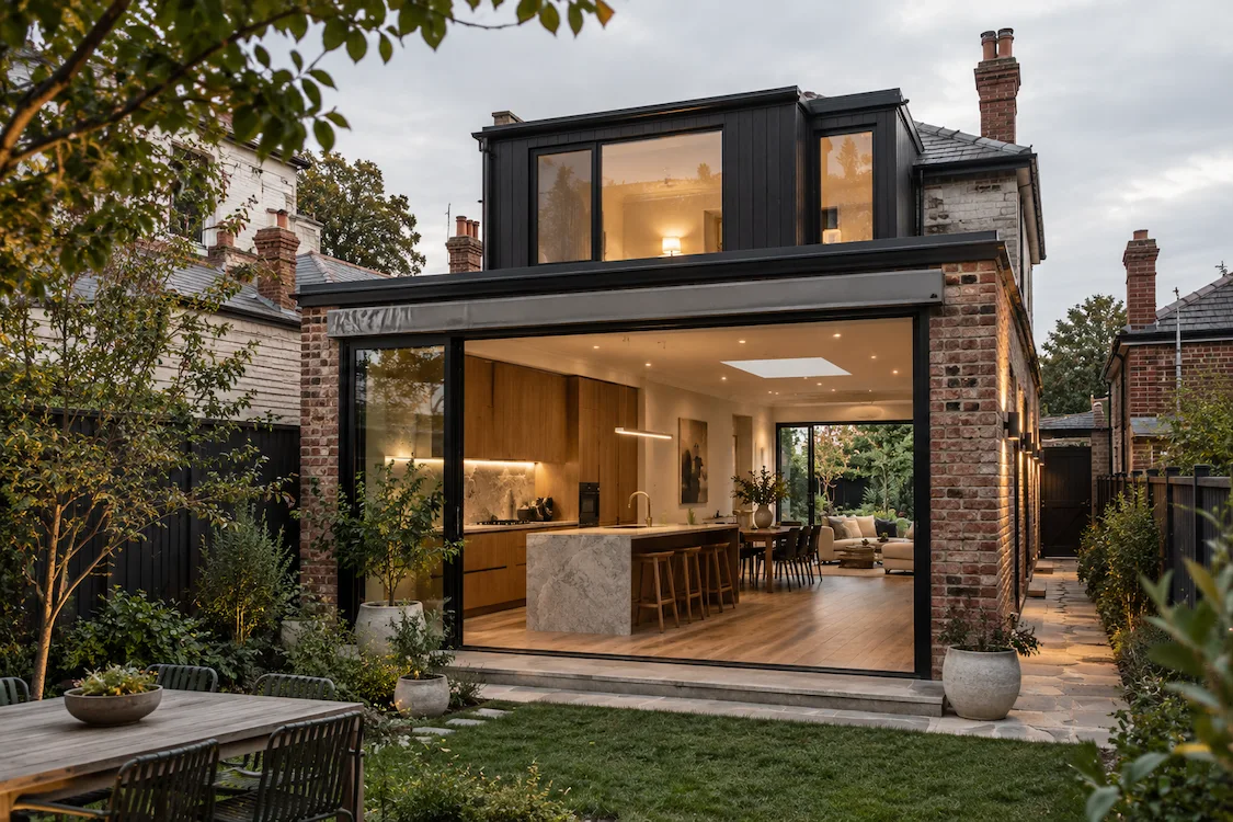 Modern Victorian Melbourne home with landscaped garden