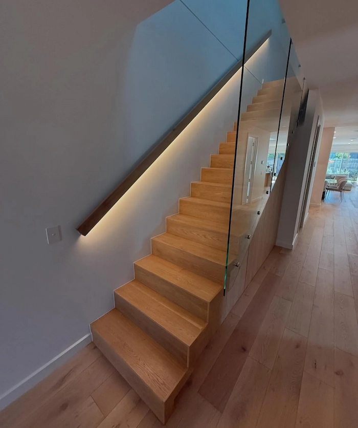 New indoor staircase built by Level A Builders